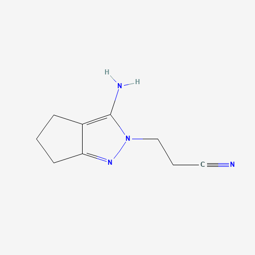 3-(3-amino-5,6-dihydro-4H-cyclopenta[c]pyrazol-2-yl)propanenitrile (CAS: 56112-89-1) - Related Chemical Product
