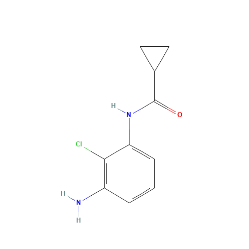 N-(3-amino-2-chlorophenyl)cyclopropanecarboxamide (CAS: 916052-95-4) - Chemical Structure and Molecular Formula 
