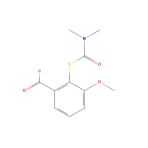 S-(2-formyl-6-methoxyphenyl) N,N-dimethylcarbamothioate (CAS: 88791-04-2) - Chemical Structure and Molecular Formula 