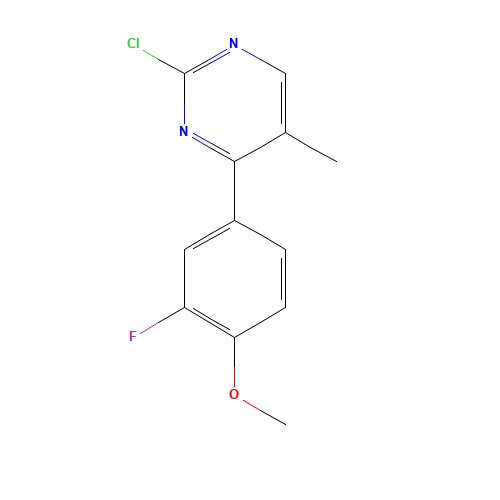 2-chloro-4-(3-fluoro-4-methoxyphenyl)-5-methylpyrimidine (CAS: 1375457-39-8) - Related Chemical Product