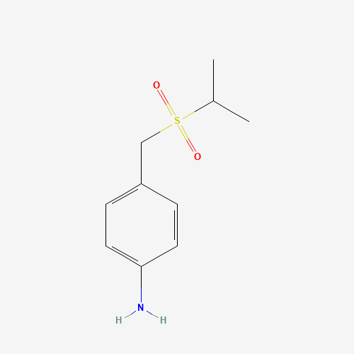 4-(propan-2-ylsulfonylmethyl)aniline (CAS: 635702-61-3) - Chemical Structure and Molecular Formula 