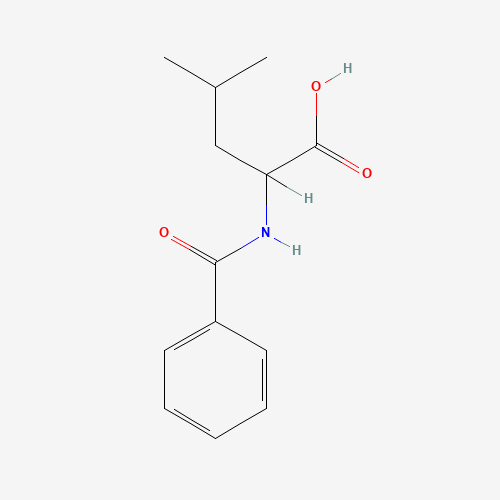 2-benzamido-4-methylpentanoic acid (CAS: 17966-67-5) - Chemical Structure and Molecular Formula 
