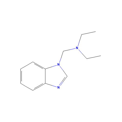 N-(benzimidazol-1-ylmethyl)-N-ethylethanamine (CAS: 72732-15-1) - Chemical Structure and Molecular Formula 