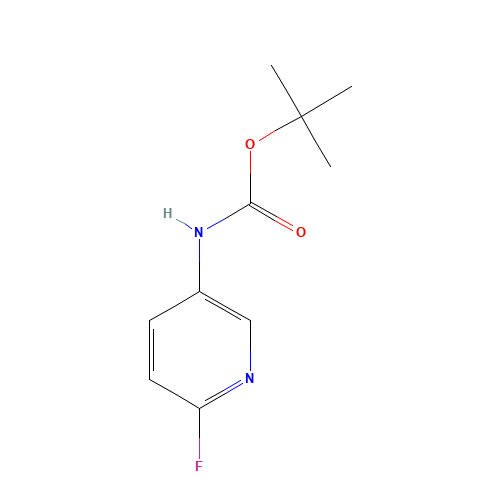 tert-butyl N-(6-fluoropyridin-3-yl)carbamate (CAS: 171178-41-9) - Chemical Structure and Molecular Formula 