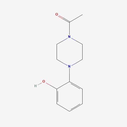 1-[4-(2-hydroxyphenyl)piperazin-1-yl]ethanone (CAS: 220139-60-6) - Chemical Structure and Molecular Formula 