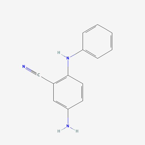 5-amino-2-anilinobenzonitrile (CAS: 342433-65-2) - Chemical Structure and Molecular Formula 
