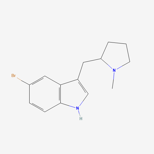 5-bromo-3-[(1-methylpyrrolidin-2-yl)methyl]-1H-indole (CAS: 312949-16-9) - Chemical Structure and Molecular Formula 