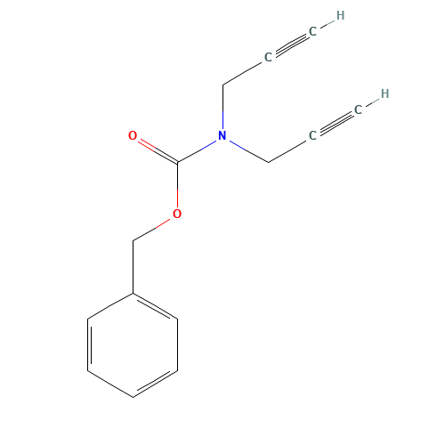 benzyl N,N-bis(prop-2-ynyl)carbamate (CAS: 120942-75-8) - Chemical Structure and Molecular Formula 