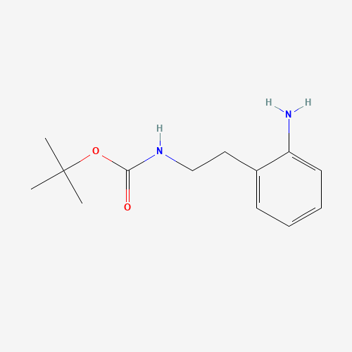 tert-butyl N-[2-(2-aminophenyl)ethyl]carbamate (CAS: 180147-34-6) - Chemical Structure and Molecular Formula 