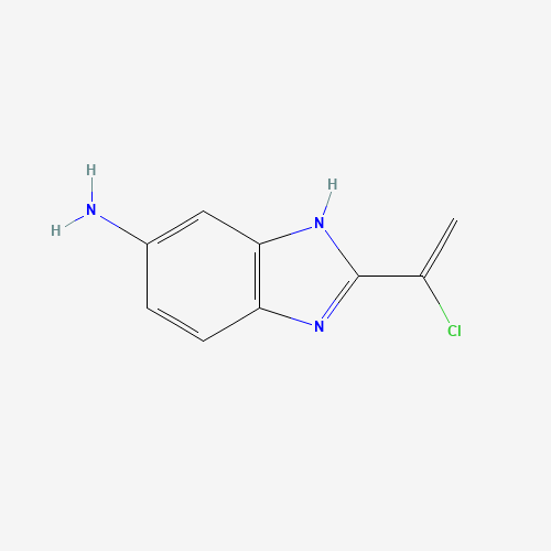 2-(1-chloroethenyl)-3H-benzimidazol-5-amine (CAS: 31148-16-0) - Chemical Structure and Molecular Formula 