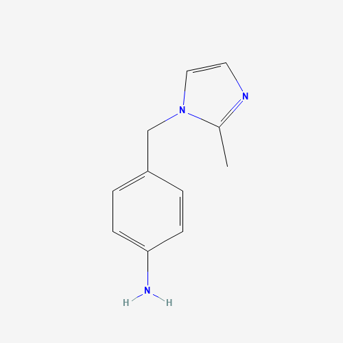4-[(2-methylimidazol-1-yl)methyl]aniline (CAS: 772311-98-5) - Chemical Structure and Molecular Formula 