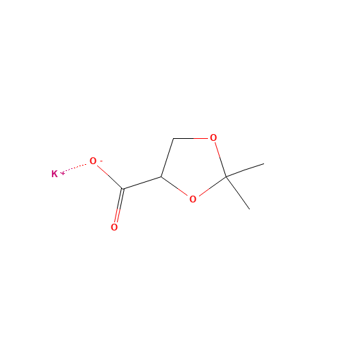 potassium;2,2-dimethyl-1,3-dioxolane-4-carboxylate (CAS: 83400-91-3) - Chemical Structure and Molecular Formula 