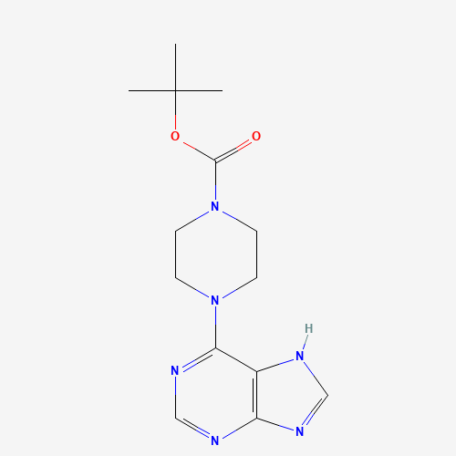 tert-butyl 4-(7H-purin-6-yl)piperazine-1-carboxylate (CAS: 121370-56-7) - Chemical Structure and Molecular Formula 