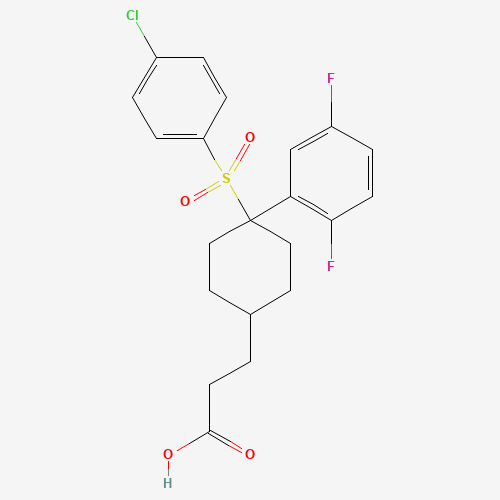 3-[4-(4-chlorophenyl)sulfonyl-4-(2,5-difluorophenyl)cyclohexyl]propanoic acid (CAS: 952578-68-6) - Related Chemical Product