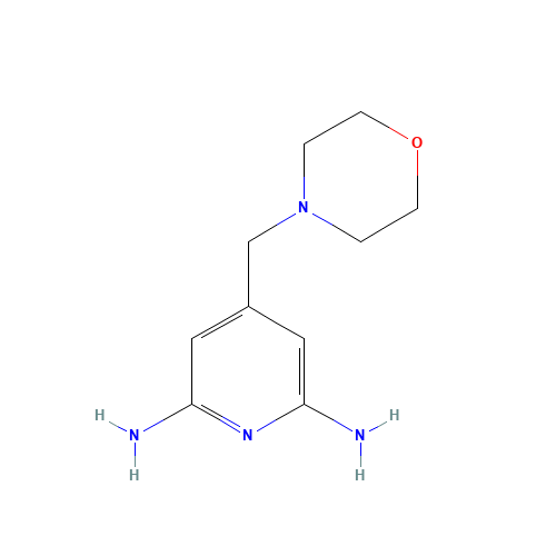 4-(morpholin-4-ylmethyl)pyridine-2,6-diamine (CAS: 1365839-01-5) - Chemical Structure and Molecular Formula 