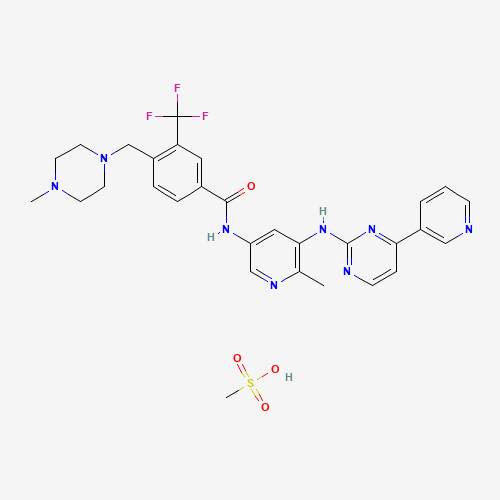 methanesulfonic acid;4-[(4-methylpiperazin-1-yl)methyl]-N-[6-methyl-5-[(4-pyridin-3-ylpyrimidin-2-yl)amino]pyridin-3-yl]-3-(trifluoromethyl)benzamide (CAS: 895519-91-2) - Related Chemical Product