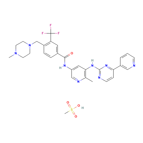 methanesulfonic acid;4-[(4-methylpiperazin-1-yl)methyl]-N-[6-methyl-5-[(4-pyridin-3-ylpyrimidin-2-yl)amino]pyridin-3-yl]-3-(trifluoromethyl)benzamide (CAS: 895519-91-2) - Related Chemical Product