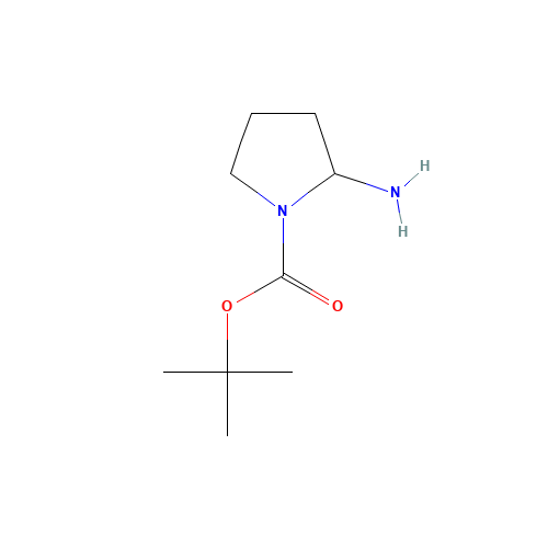 tert-butyl 2-aminopyrrolidine-1-carboxylate (CAS: 121537-94-8) - Chemical Structure and Molecular Formula 