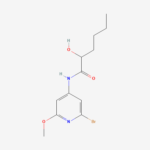 N-(2-bromo-6-methoxypyridin-4-yl)-2-hydroxyhexanamide (CAS: 1433905-04-4) - Chemical Structure and Molecular Formula 