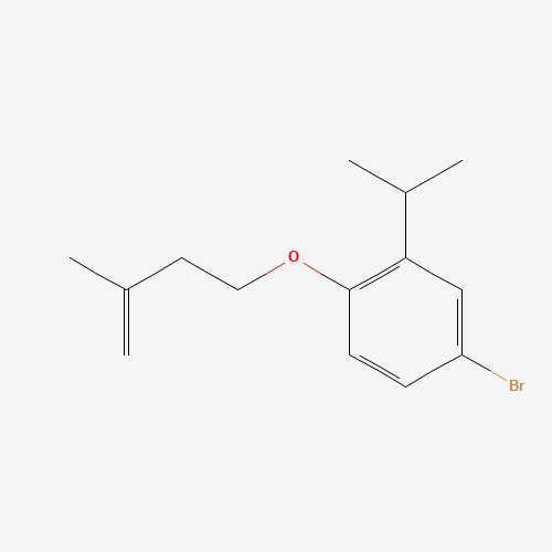 4-bromo-1-(3-methylbut-3-enoxy)-2-propan-2-ylbenzene (CAS: 1360915-22-5) - Chemical Structure and Molecular Formula 