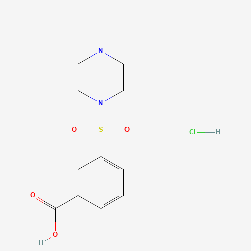 3-(4-methylpiperazin-1-yl)sulfonylbenzoic acid;hydrochloride (CAS: 862088-87-7) - Chemical Structure and Molecular Formula 