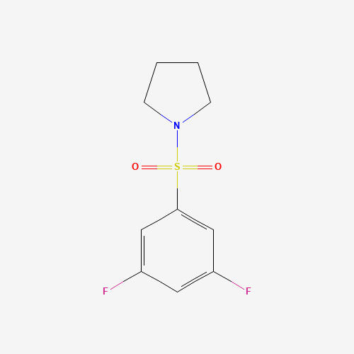 1-(3,5-difluorophenyl)sulfonylpyrrolidine (CAS: 1071404-34-6) - Chemical Structure and Molecular Formula 