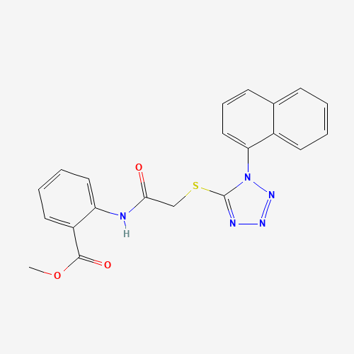 methyl 2-[[2-(1-naphthalen-1-yltetrazol-5-yl)sulfanylacetyl]amino]benzoate (CAS: 634168-75-5) - Related Chemical Product