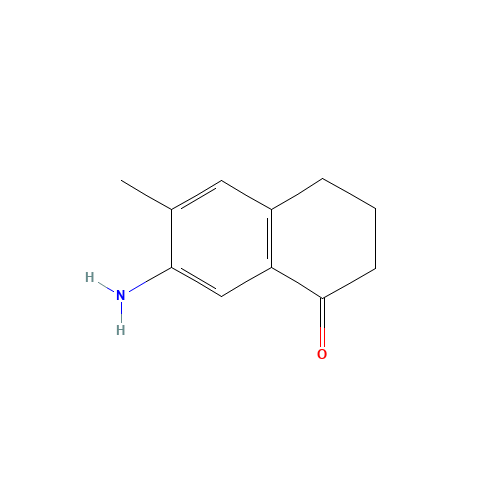 7-amino-6-methyl-3,4-dihydro-2H-naphthalen-1-one (CAS: 1190892-52-4) - Chemical Structure and Molecular Formula 