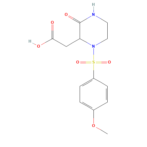 2-[1-(4-methoxyphenyl)sulfonyl-3-oxopiperazin-2-yl]acetic acid (CAS: 828926-01-8) - Related Chemical Product