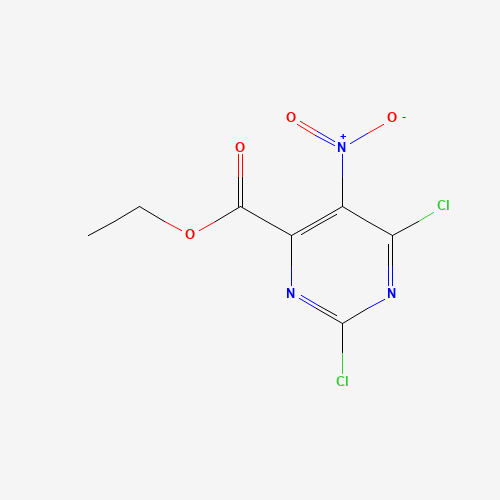 ethyl 2,6-dichloro-5-nitropyrimidine-4-carboxylate (CAS: 54368-61-5) - Chemical Structure and Molecular Formula 