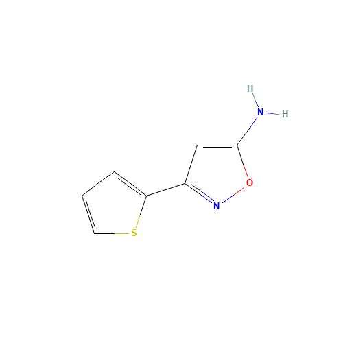 3-thiophen-2-yl-1,2-oxazol-5-amine (CAS: 35113-40-7) - Chemical Structure and Molecular Formula 