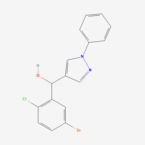 (5-bromo-2-chlorophenyl)-(1-phenylpyrazol-4-yl)methanol (CAS: 842136-72-5) - Related Chemical Product