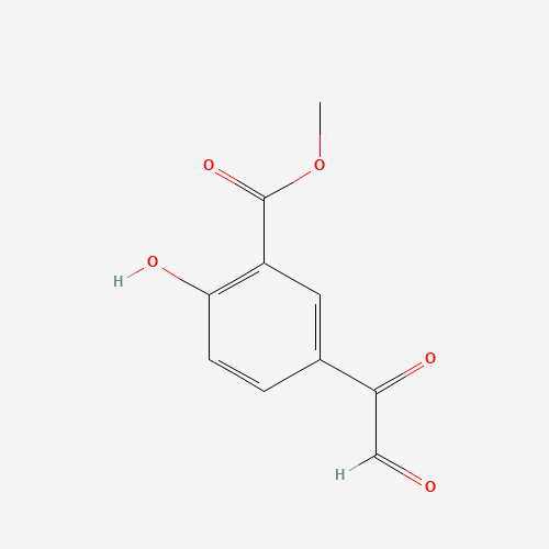 methyl 2-hydroxy-5-oxaldehydoylbenzoate (CAS: 33778-96-0) - Chemical Structure and Molecular Formula 