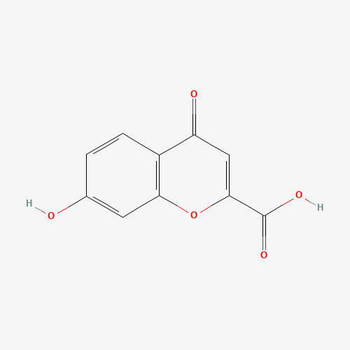 7-hydroxy-4-oxochromene-2-carboxylic acid (CAS: 30113-83-8) - Chemical Structure and Molecular Formula 