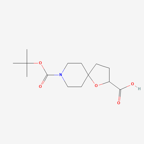 8-[(2-methylpropan-2-yl)oxycarbonyl]-1-oxa-8-azaspiro[4.5]decane-2-carboxylic acid (CAS: 1160246-88-7) - Related Chemical Product