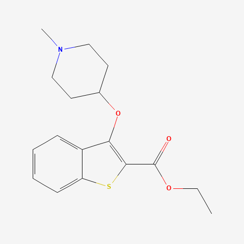 ethyl 3-(1-methylpiperidin-4-yl)oxy-1-benzothiophene-2-carboxylate (CAS: 1443208-03-4) - Chemical Structure and Molecular Formula 