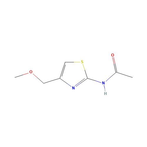 N-[4-(methoxymethyl)-1,3-thiazol-2-yl]acetamide (CAS: 37014-15-6) - Chemical Structure and Molecular Formula 
