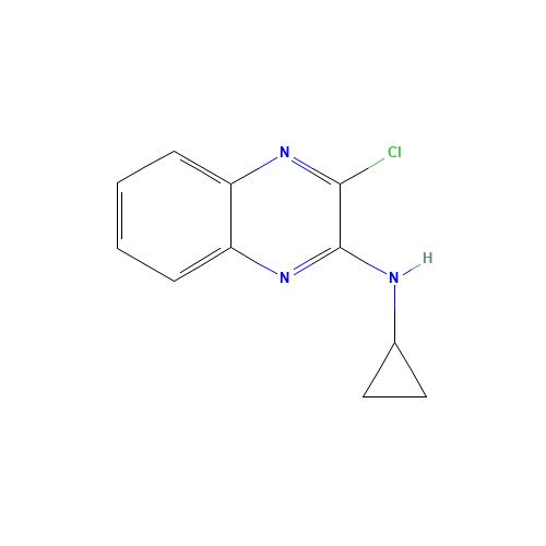 3-chloro-N-cyclopropylquinoxalin-2-amine (CAS: 1146080-50-3) - Chemical Structure and Molecular Formula 