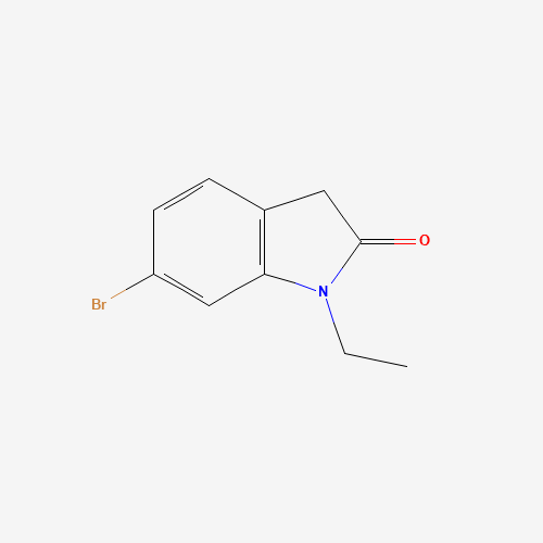 6-bromo-1-ethyl-3H-indol-2-one (CAS: 1253392-68-5) - Chemical Structure and Molecular Formula 