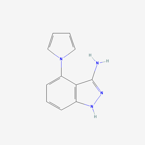 4-pyrrol-1-yl-1H-indazol-3-amine (CAS: 404827-79-8) - Chemical Structure and Molecular Formula 