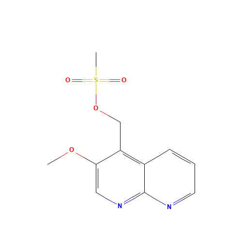 (3-methoxy-1,8-naphthyridin-4-yl)methyl methanesulfonate (CAS: 1539309-53-9) - Chemical Structure and Molecular Formula 
