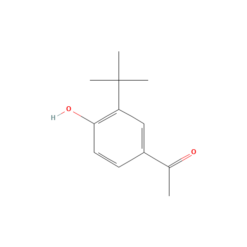 1-(3-tert-butyl-4-hydroxyphenyl)ethanone (CAS: 16928-01-1) - Chemical Structure and Molecular Formula 