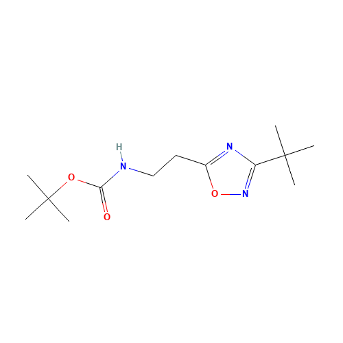 tert-butyl N-[2-(3-tert-butyl-1,2,4-oxadiazol-5-yl)ethyl]carbamate (CAS: 1244058-74-9) - Related Chemical Product