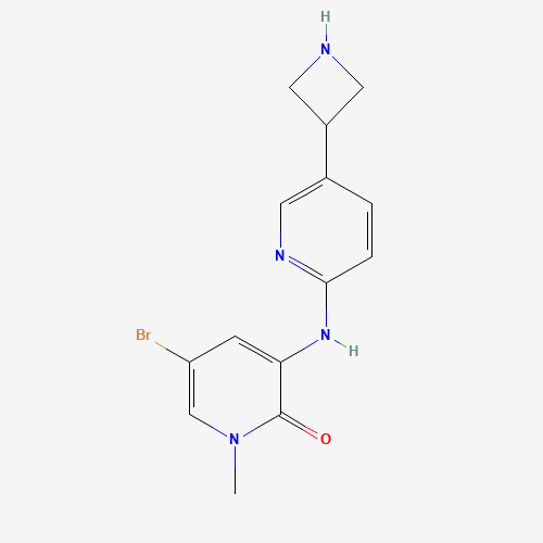 3-[[5-(azetidin-3-yl)pyridin-2-yl]amino]-5-bromo-1-methylpyridin-2-one (CAS: 1346673-70-8) - Chemical Structure and Molecular Formula 