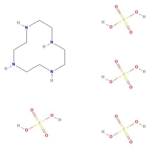sulfuric acid;1,4,7,10-tetrazacyclododecane (CAS: 134765-72-3) - Chemical Structure and Molecular Formula 