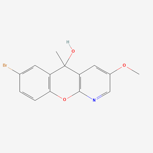 7-bromo-3-methoxy-5-methylchromeno[2,3-b]pyridin-5-ol (CAS: 1215868-62-4) - Chemical Structure and Molecular Formula 