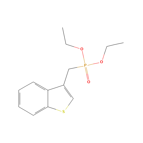 3-(diethoxyphosphorylmethyl)-1-benzothiophene (CAS: 80090-41-1) - Chemical Structure and Molecular Formula 