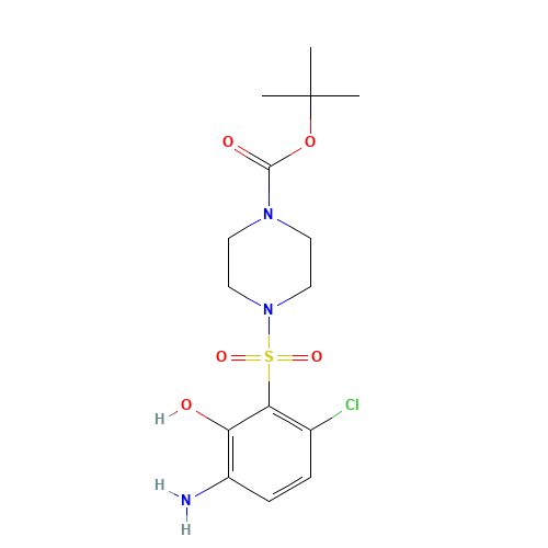 tert-butyl 4-(3-amino-6-chloro-2-hydroxyphenyl)sulfonylpiperazine-1-carboxylate (CAS: 276702-70-6) - Related Chemical Product