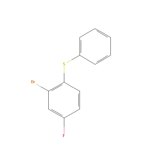 2-bromo-4-fluoro-1-phenylsulfanylbenzene (CAS: 869854-65-9) - Chemical Structure and Molecular Formula 