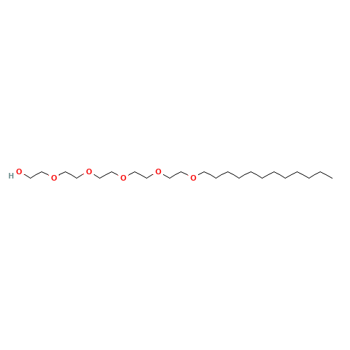 2-[2-[2-[2-(2-dodecoxyethoxy)ethoxy]ethoxy]ethoxy]ethanol (CAS: 3055-95-6) - Chemical Structure and Molecular Formula 